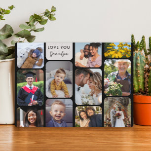 Personalisieren Sie 11 Fotos Moderne schicke Liebe Fotoplatte