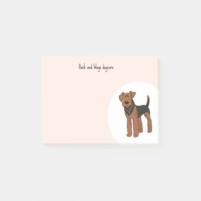 Personalisieren Sie Airedale Terrier Post-it Klebezettel (Vorderseite)