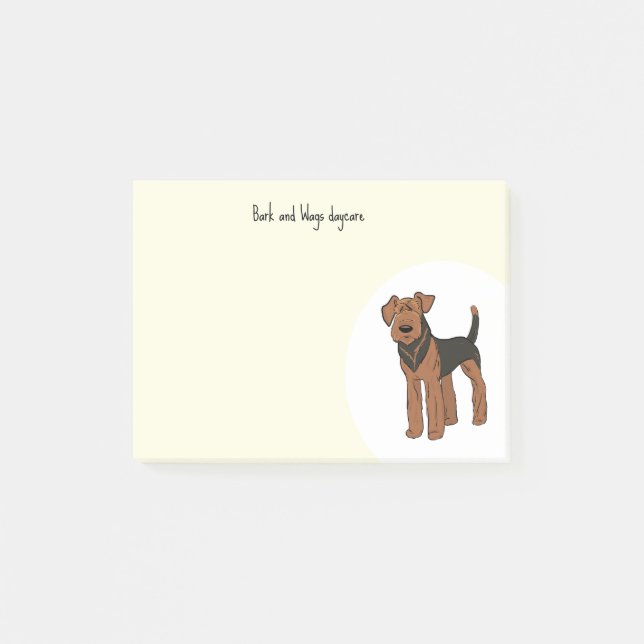 Personalisieren Sie Airedale Terrier Post-it Klebezettel (Vorderseite)