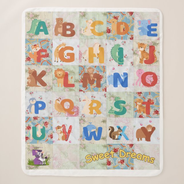 Personalisieren Sie Alphabet Sherpa Blanket Sherpadecke (Vorderseite)