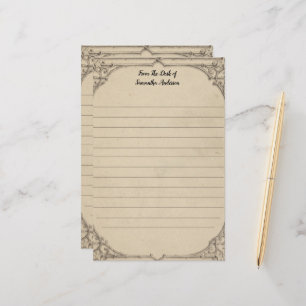 Personalisieren Sie antike, abgenutzte Antiquitäte Briefpapier