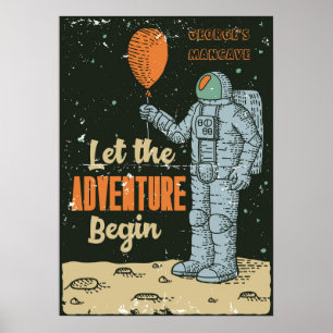 Personalisieren Sie Astronaut Die Abenteuer Beginn Poster