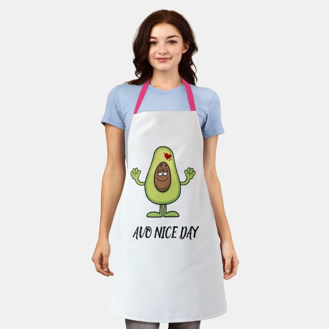 Personalisieren Sie Avocado Avo Nice Day Baker Koc Schürze (Getragen)