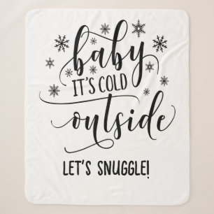 Personalisieren Sie Baby, es ist kalt draußen Sherpadecke
