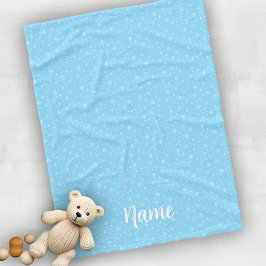 Personalisieren Sie Baby Winter Snowflakes Light B Fleecedecke