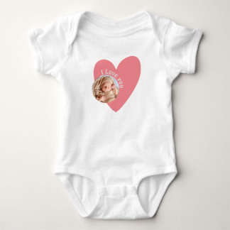 Personalisieren Sie Babygeschenke mit Foto und Nac Baby Strampler