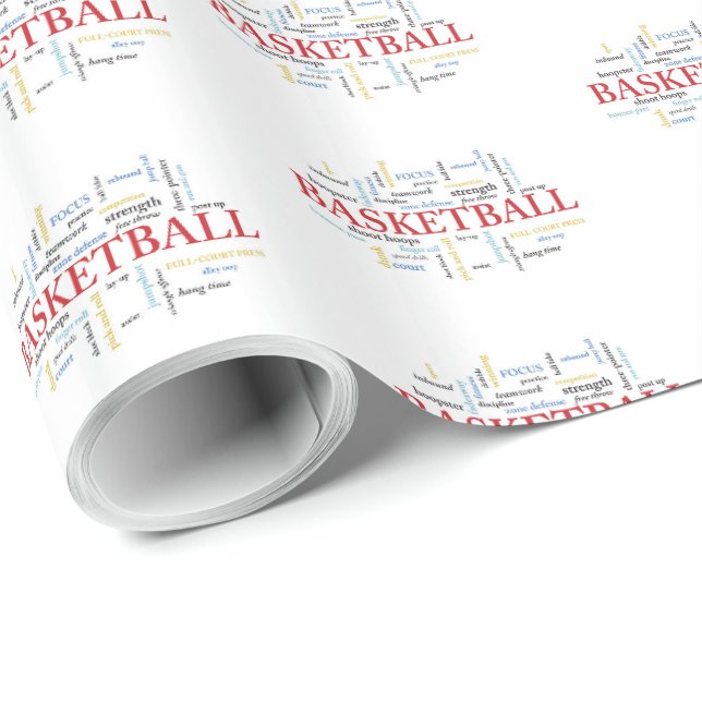 Personalisieren Sie Basketball Coach Vielen Dank i Geschenkpapier (Rolleneckpunkt)