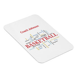 Personalisieren Sie Basketball Coach Vielen Dank i Magnet