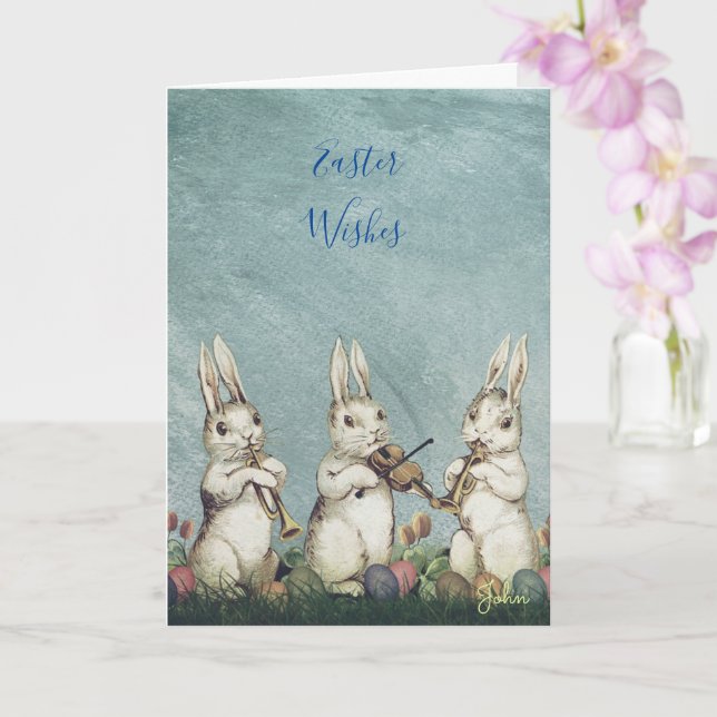 Personalisieren Sie benutzerdefinierte EASTER wüns Karte (Orchidee)
