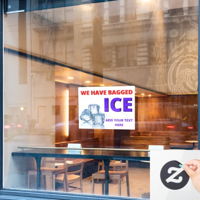 Personalisieren Sie bequem Store haben wir geschla Fensteraufkleber (Café-Fenster)