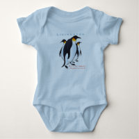 Personalisieren Sie Birds Penguins Blue Baby Boy