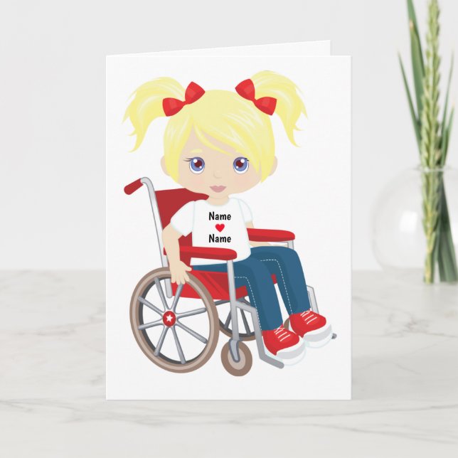 Personalisieren Sie Blank Blonde Girl Karte (Vorderseite)