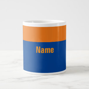 Personalisieren Sie Blau und Gold mit dem Namen de Jumbo-Tasse