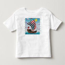 Personalisieren Sie Blue Ocean Sail Boat Clear Sky Kleinkind T-shirt