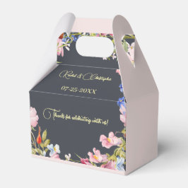 Personalisieren Sie Blume Petal Pink Hochzeit Geschenkschachtel