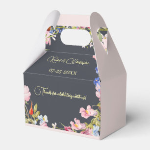 Personalisieren Sie Blume Petal Pink Hochzeit Geschenkschachtel