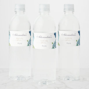 Personalisieren Sie Brautparty Blue Hydrangeas