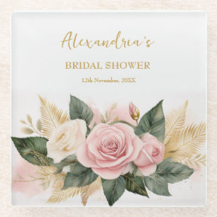 Personalisieren Sie Brautparty Rose Bouquet Glasuntersetzer