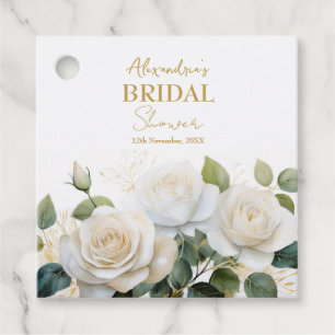 Personalisieren Sie Brautparty White Roses Geschenkanhänger