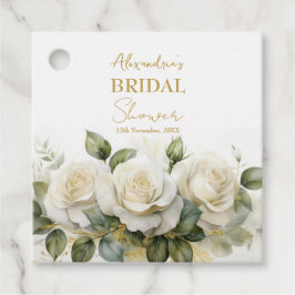Personalisieren Sie Brautparty White Roses Geschenkanhänger