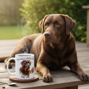 PERSONALISIEREN Sie Brown Labrador Aquarell Tasse