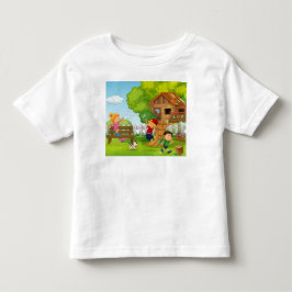 Personalisieren Sie Cartoon-Backyard Play-Puppy-Ki Kleinkind T-shirt