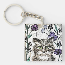 Personalisieren Sie Cat Art Acrylic Schlüsselanhän Schlüsselanhänger