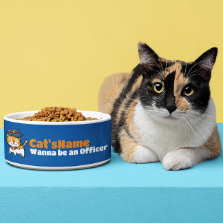 Personalisieren Sie Cat's will ein Offizier sein Napf