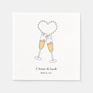 Personalisieren Sie Champagne Toast Napkins Serviette