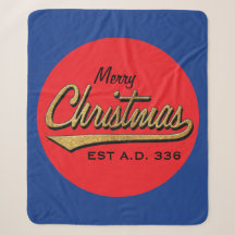 Personalisieren Sie "Christmas Retro" Blanket/Medi
