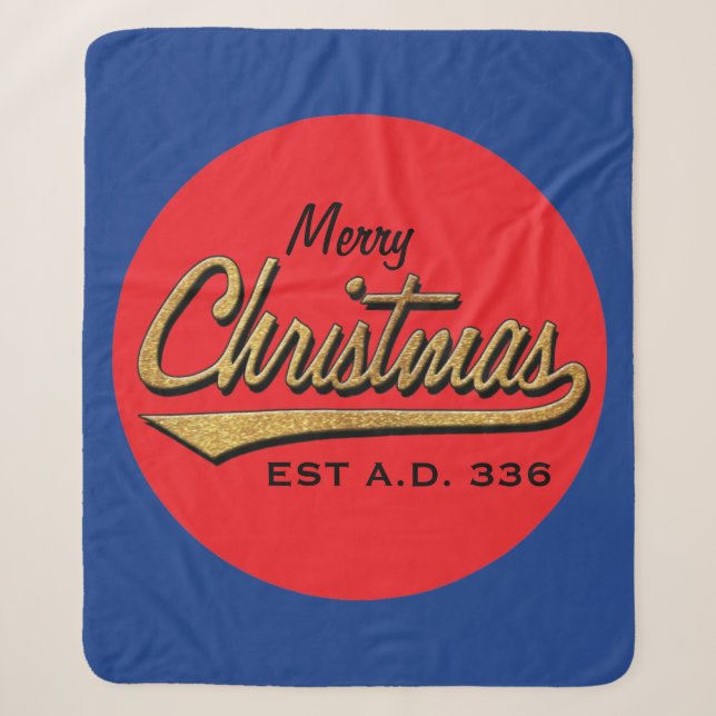 Personalisieren Sie "Christmas Retro" Blanket/Medi Sherpadecke (Vorderseite)