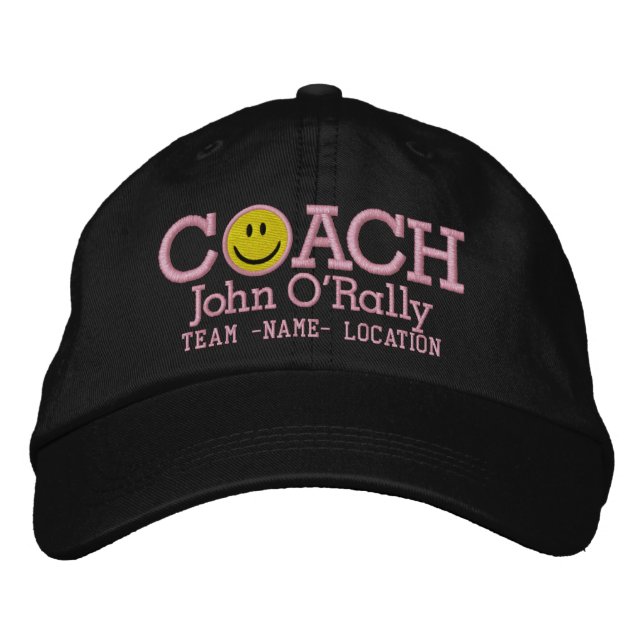Personalisieren Sie Coach Cap Ihren Namen Ihr Spie Bestickte Kappe (Vorderseite)