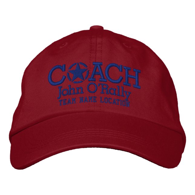 Personalisieren Sie Coach Star Cap Ihren Namen Ihr Bestickte Kappe (Vorderseite)