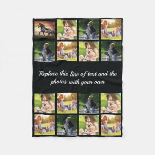 Personalisieren Sie Collage aus Foto und Vlies-Dec Fleecedecke