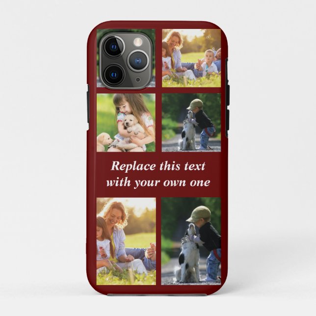 Personalisieren Sie Collage und Text CaseMate iPho Case-Mate iPhone Hülle (Rückseite)