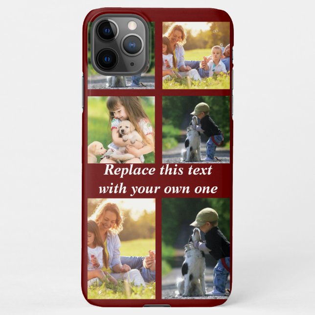 Personalisieren Sie Collage und Text CaseMate iPho iPhone Hülle (Rückseite)