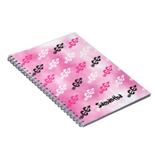 Personalisieren Sie Cross Country Symbole PINK-Not Notizblock