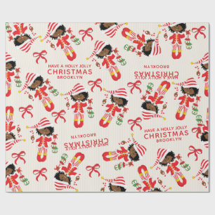 Personalisieren Sie das afrikanische Weihnachtsmä Geschenkpapier