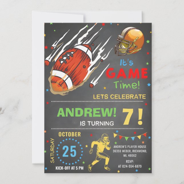 Personalisieren Sie das American FOOTBALL WATCH Pa Einladung (Vorderseite)