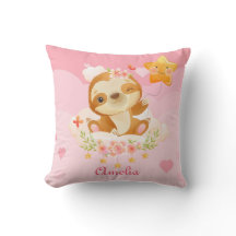 Personalisieren Sie das Baby Girl Sloth auf Wolken