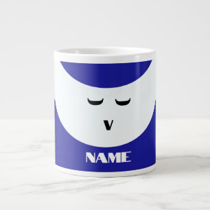 Personalisieren Sie das blauweiße Gesicht Jumbo-Tasse