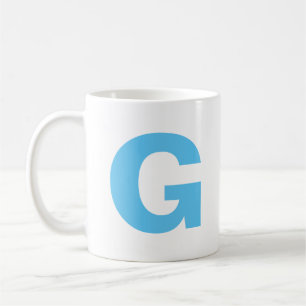 Personalisieren Sie das Blue Initial Monogram für  Kaffeetasse