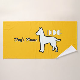 Personalisieren Sie das DOG Logo Sonnengelber Dogg Badehandtuch