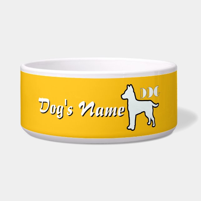 Personalisieren Sie das DOG Logo Sonnengelber Groß Napf (Vorderseite)