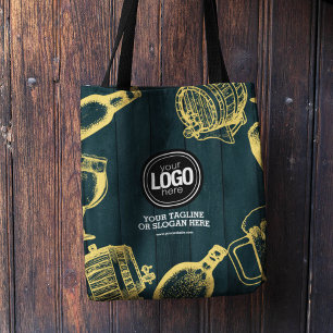 Personalisieren Sie das dunkelgrüne Brauerei-Thema Tasche
