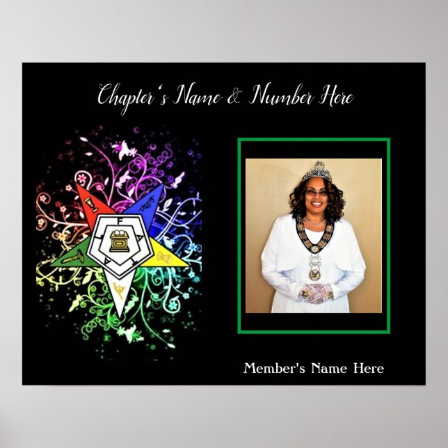 Personalisieren Sie das Eastern Star Foto Poster (Vorne)