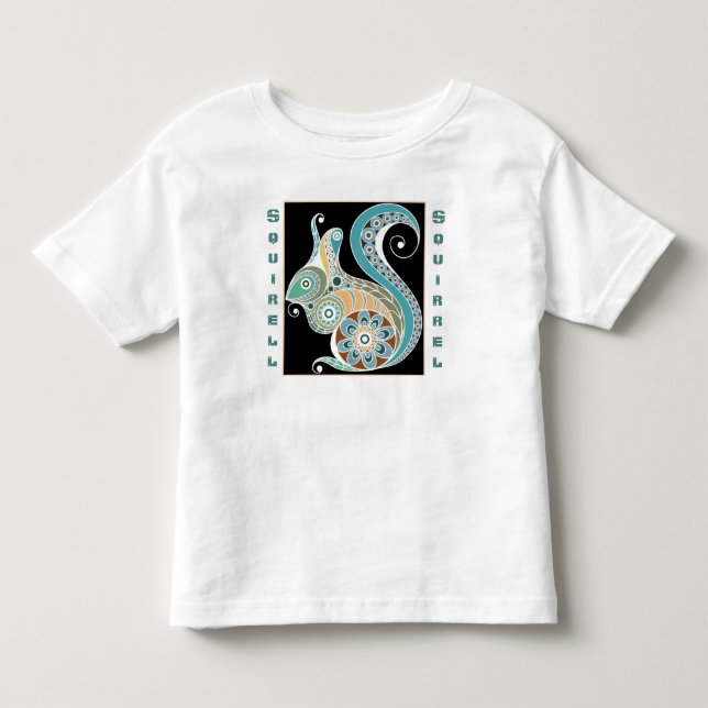 Personalisieren Sie das Gemusterte Eichhörnchen im Kleinkind T-shirt (Vorderseite)