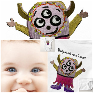Personalisieren Sie das glückliche Kleine Monster Baby Strampler