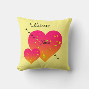 Personalisieren Sie das HEARTS-Throw-Pillow Kissen