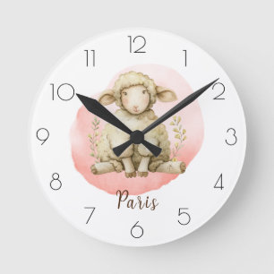 Personalisieren Sie das Kinderzimmer der Wasserfar Runde Wanduhr